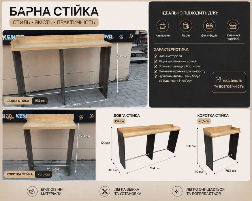 Мебель для кав'ярні