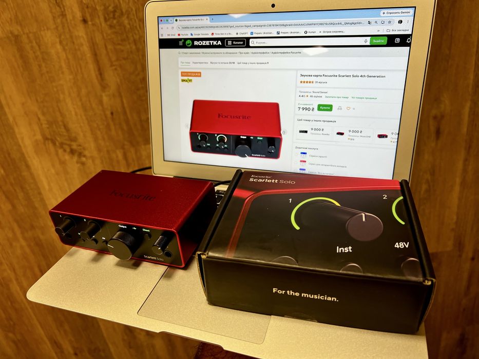 Звуковая карта Focusrite Scarlett Solo 4th Generation