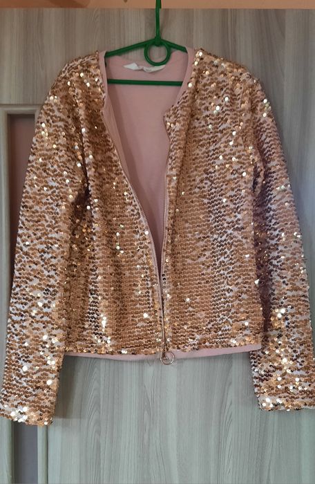 Кофточка з паєтками H&M, нарядна блуза 146/152