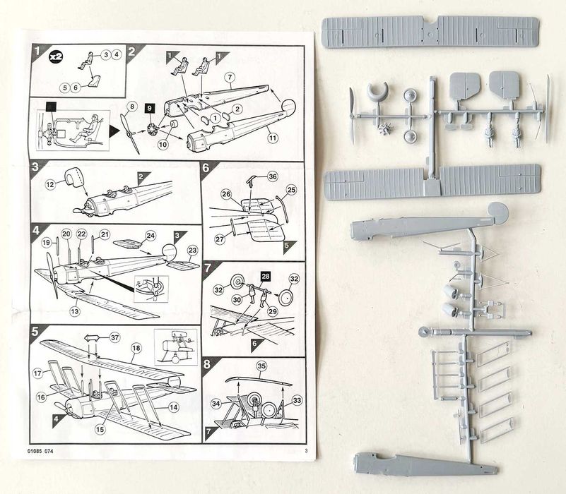 Airfix_AVRO 504K. Esc.1:72. Completo e como novo.