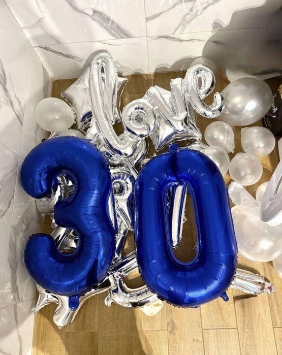 Balony foliowe cyfry 30 granatowe