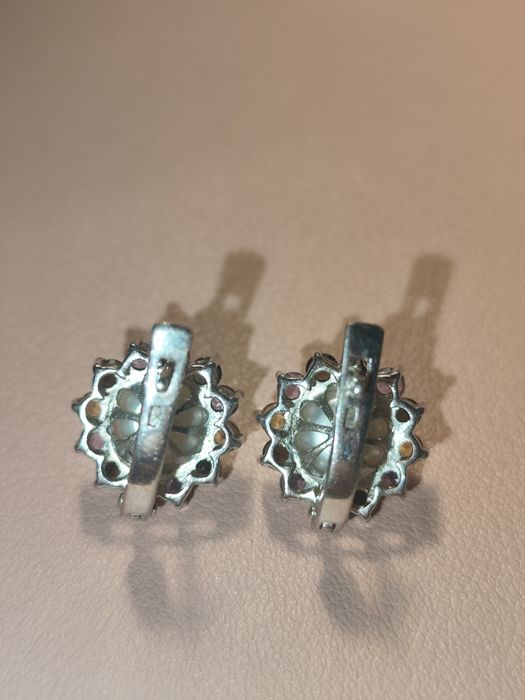 Сережки срібні 925, з перлиною
