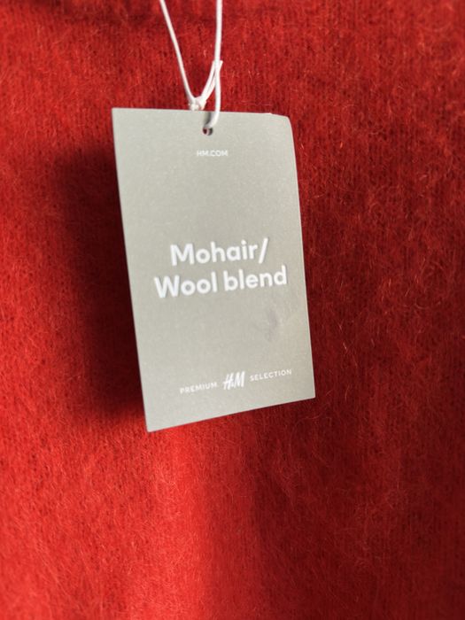 H&M Selection Premium– sweter z moherem i wełną czerwony