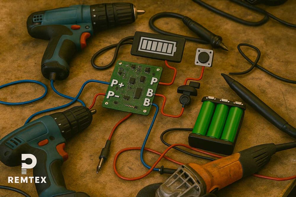 Перепакування акумуляторів шуруповерта, болгарки та електроінструменту