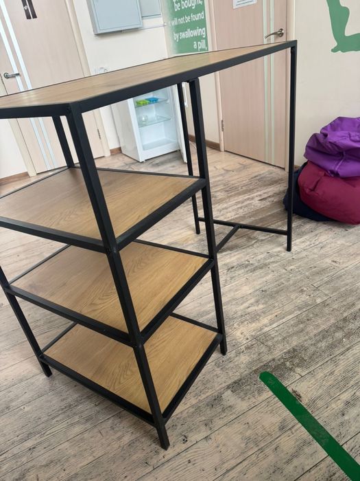 Стіл барний TRAPPEDAL 60х120 дуб/чорний JYSK