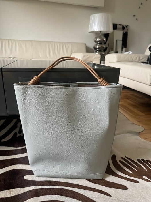 Verde torebka A4 szara shopperka Zara Mango