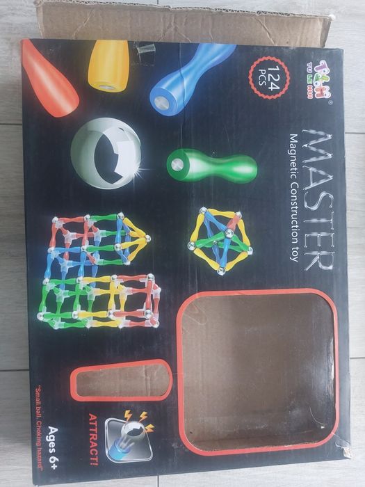 Klocki magnetyczne 124 el. Masters Magnetic Construction  Toy