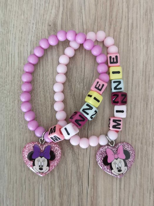 Zestaw bransoletek dziewczęcych Myszka Minnie