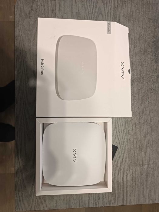 Інтелектуальна охоронна централь Ajax Hub 2 Plus, gsm, ethernet, wi-fi, jeweller, бездротова,колір білий
