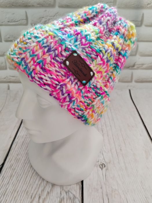 Czapka jesień zima handmade rękodzieło