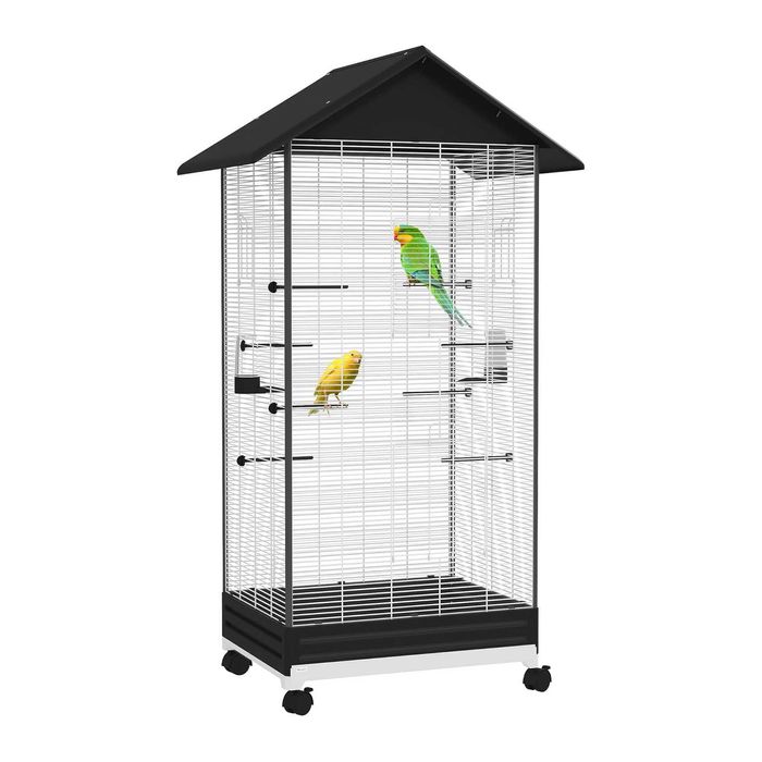 PORTES GRÁTIS - Gaiola para Pássaros com Rodas 79x65x155cm