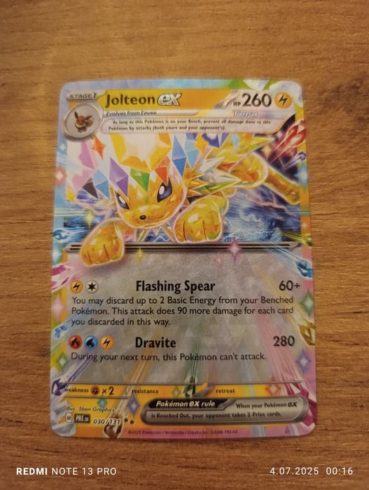 Jolteon Ex - Prismatic Evolution - Karty Pokemon