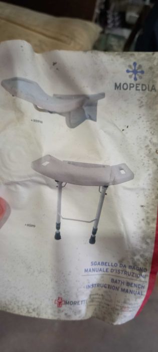 Banco de Banho Rebatível de Parede com Pés RS919