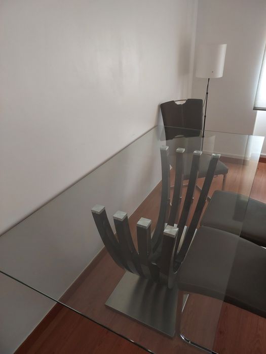 Mesa vidro conforama