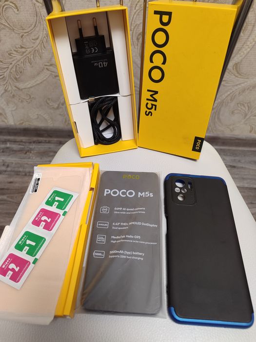 ИГРОВОЙ Poco M5s , памяти 4+3-128гиг, идеальный..