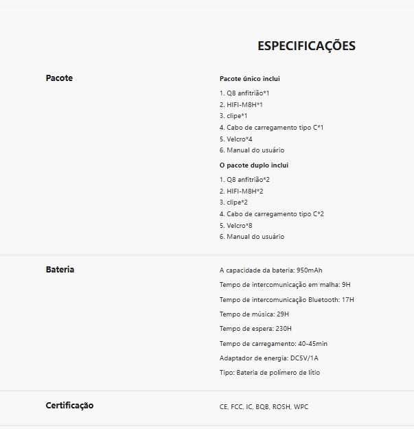 EJEAS Q8 NOVO! sistema de intercomunicação simultânea até 6 condutores numa distância superior a 1000 metros. Mota Bicicleta Skate Snowboard