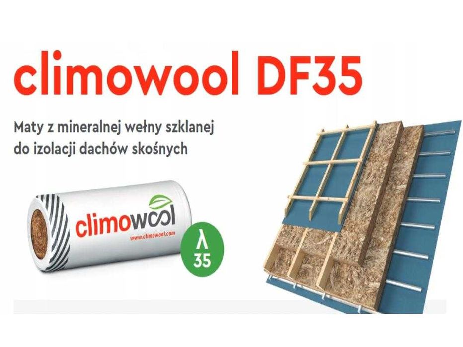 Wełna Mineralna w rolce na Poddasza Poddasze 0,35 5cm CLIMOWOOL