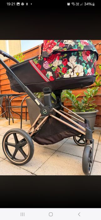 Wózek Cybex 4.0 2w1 bardzo zadbany. SPRING BLOSSOM DARK