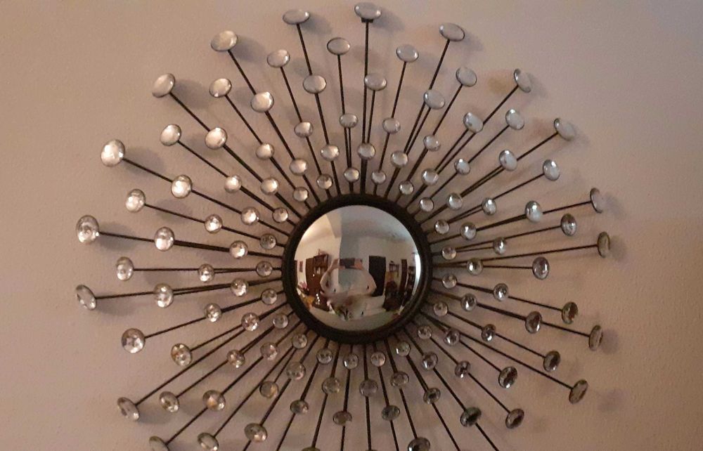 Espelho decorativo grande #raios #lojaogatopreto