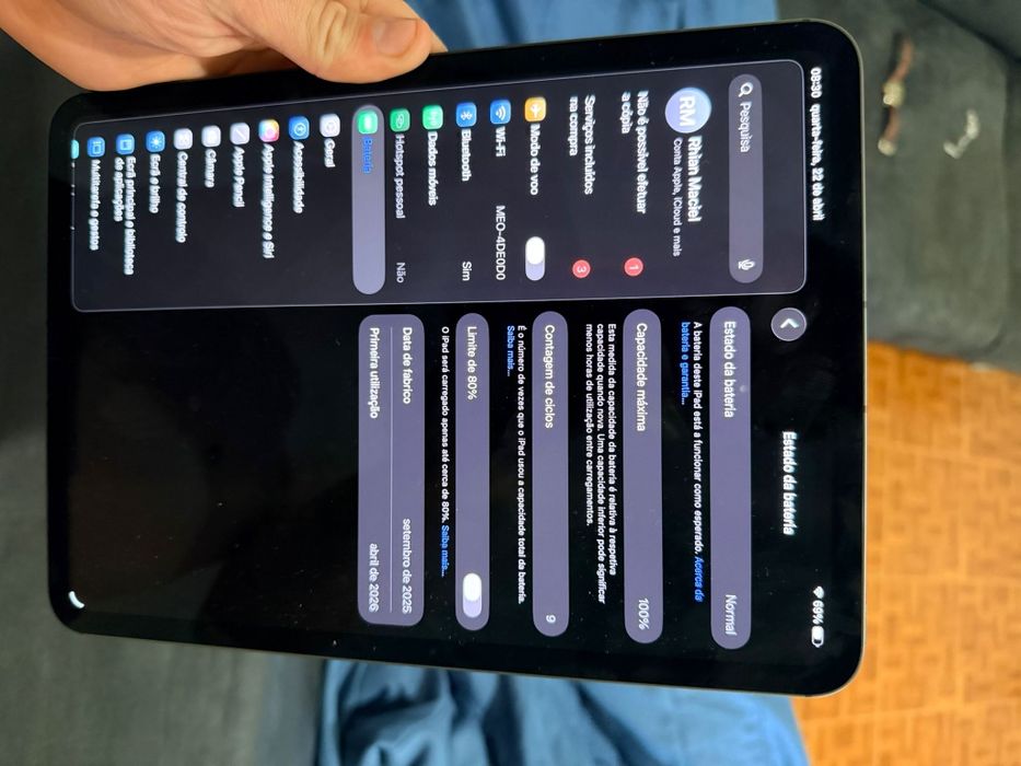 iPad Pro M5 (Wi-Fi + Cellular) — Estado Impecável (Como Novo)