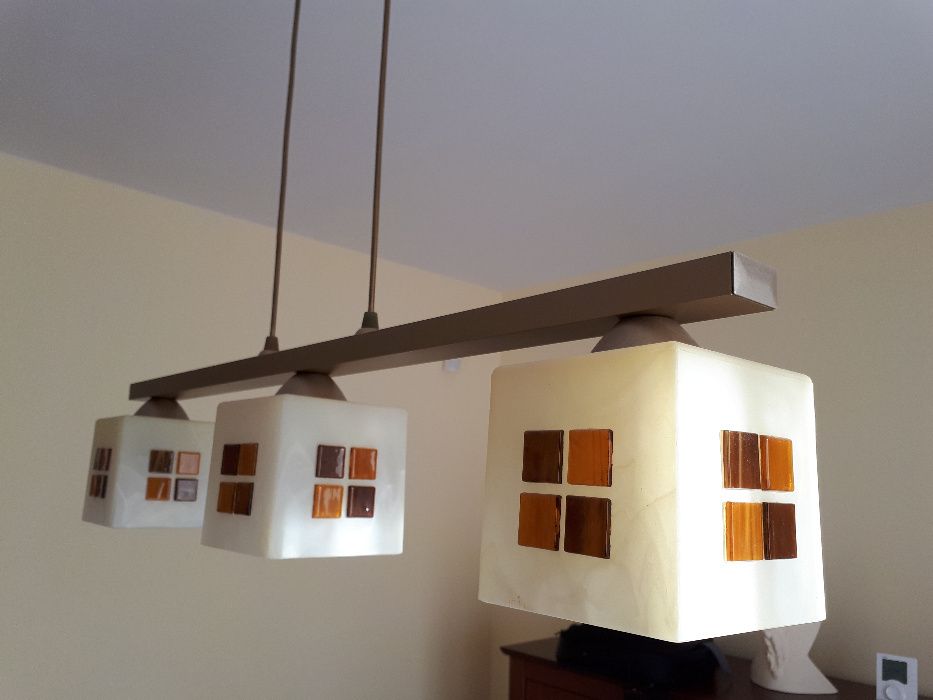 żyrandol nowoczesny , włoski , 3 x LED , stan idealny