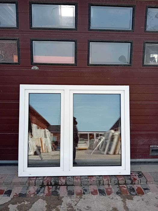 Okno dwuskrzydłowe białe 166x135 pcv plastikowe okna DOWÓZ CAŁY KRAJ