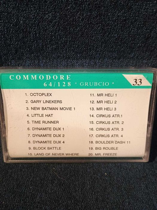 Kaseta Commodore 64 GRUBCIO 33 - składanka gier