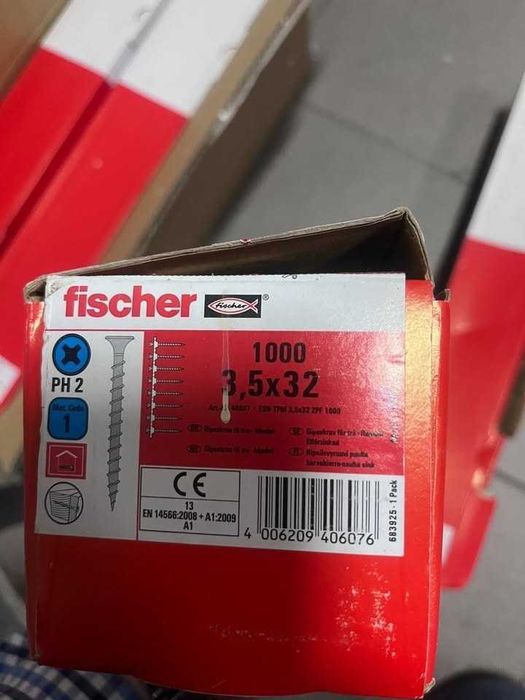 Wkręty na taśmie 3,5x32 Fischer - cena za paczkę 1000szt.