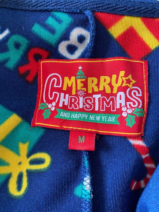 Теплий флісовий сліп, чоловічок Новий рік 46 р ( М)