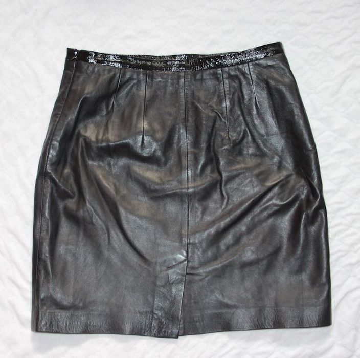 Czarna spódniczka OCHNIK s 36 skórzana spódnica skóra naturalna