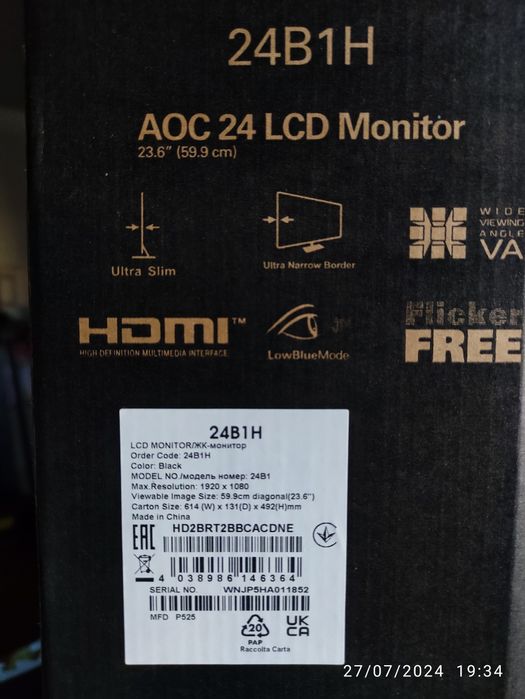 Monitor AOC 24 Polegadas