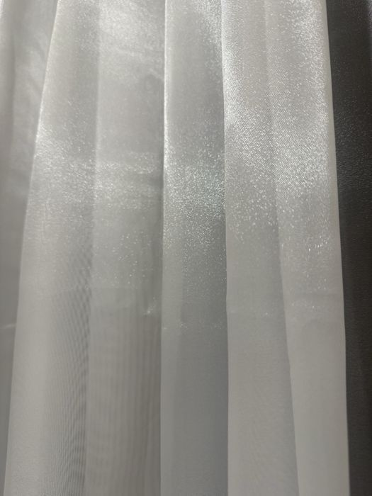 Тюль, гардина на метраж. Шифон айвори с мерцанием