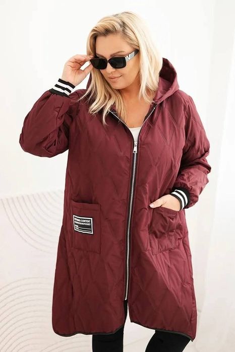 Pikowana kurtka plus size