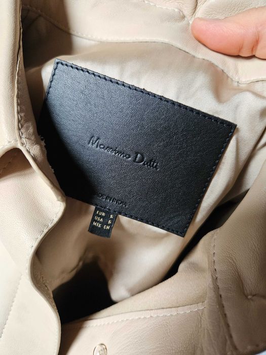 Шкіряна сорочка Massimo Dutti