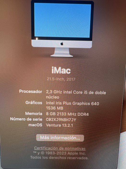 Computador Apple iMac de 21,5 polegadas, usado de 2017428962643528263682