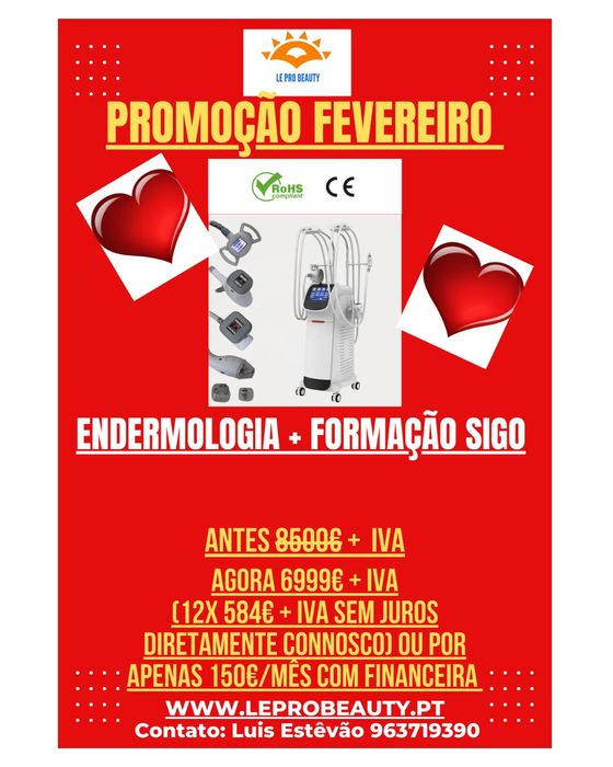 Endermologia + Garantia 1 ano + Curso Formação