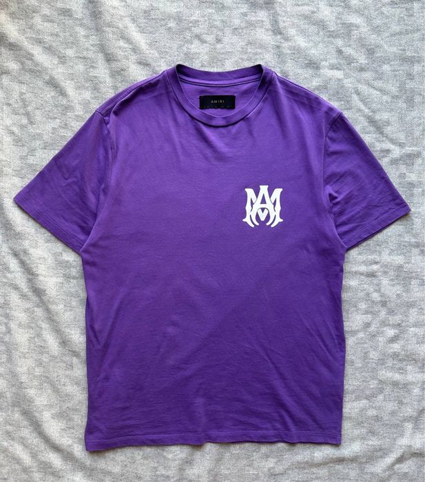 amiri purple ma logo t shirt футболка