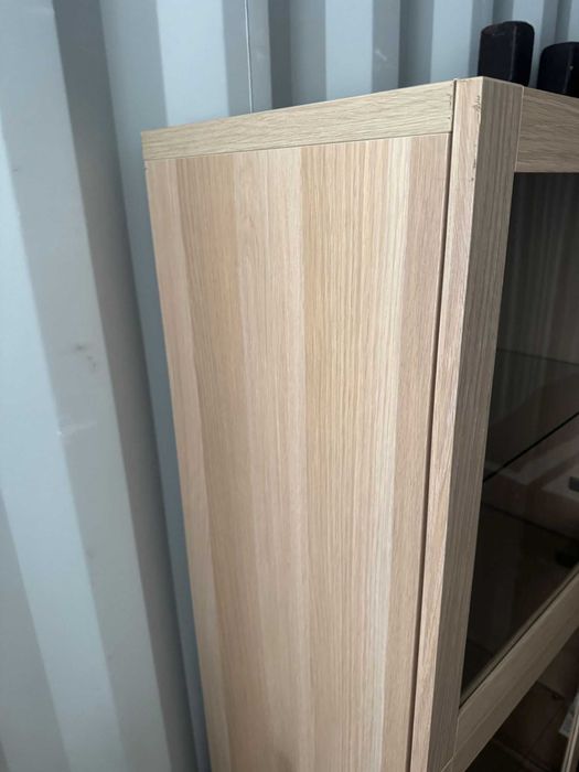 Regał przeszklony szafka segment szuflada półki szklane 200 x 40