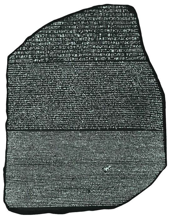 Pedra Roseta que mudou a egiptologia - Artesanato