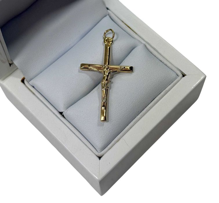 Złota zawieszka krzyż 1,56g 585