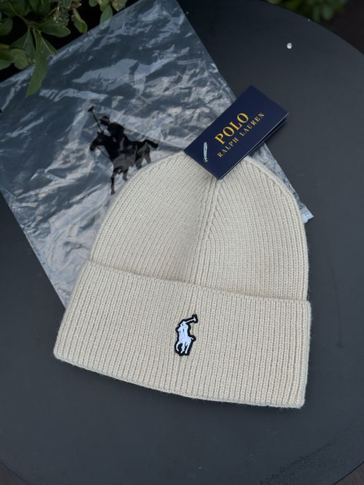 Шапка Polo Ralph Lauren черная шапка Поло Ральф Лоурен мужская зимняя