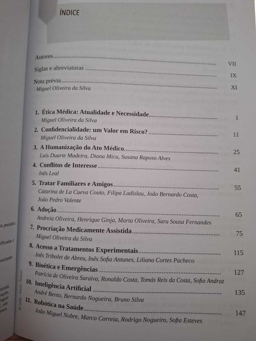 "Ética em Medicina", de Miguel Oliveira da Silva