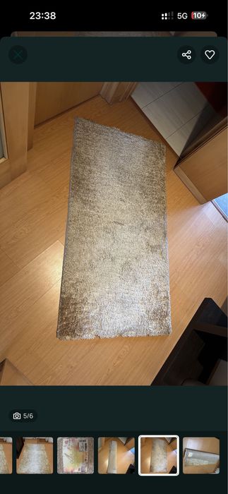 2 Tapetes tons castanho giro - tamanho pequeno e outro grande