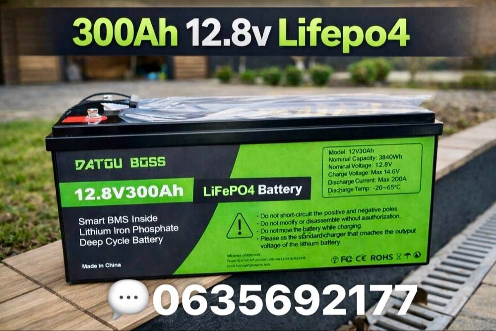 Акумулятор LiFePO4 12V 300Ah‼️3840Wh DATOUBOSS Акб, акамулятор 200ah