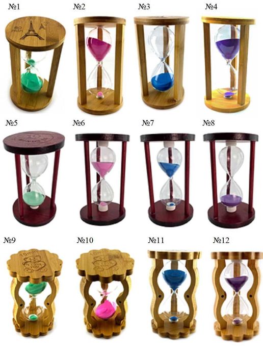 Різні вироби : годинник пісочний, шкатулка, календар, нарди, підставка