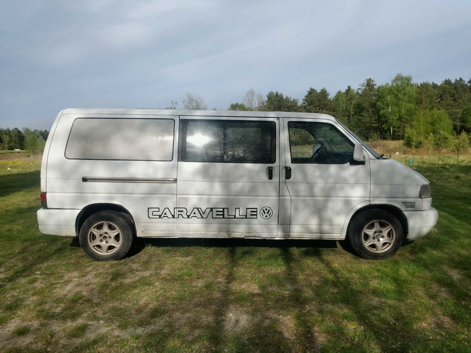 vw t4 caravelle long lift KLIMATYZACJA 2.5tdi 102km hak (stolik lozko spanie multivan transporter)