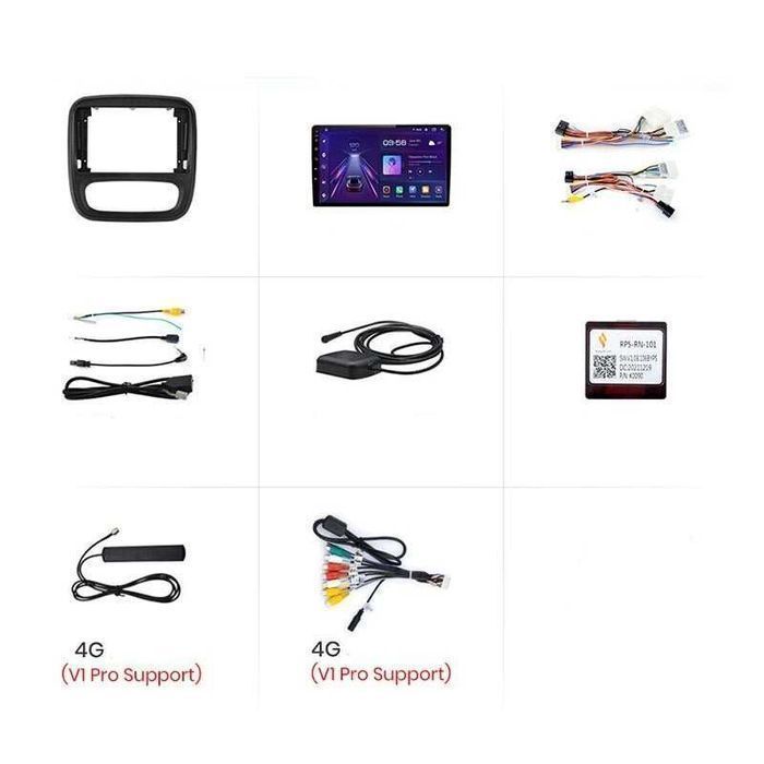 Radio 2DIN 9" CarPlay Android Auto Navi GPS Renault Trafic/Vivaro PL