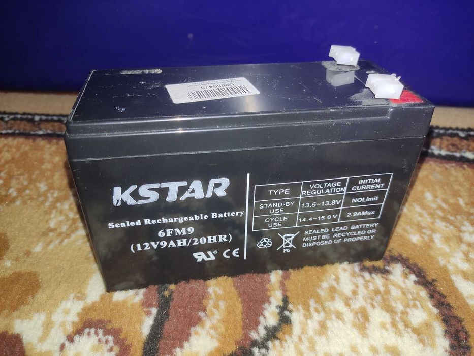 Акумулятор к безперебойнику 12в 9Ah Kstar