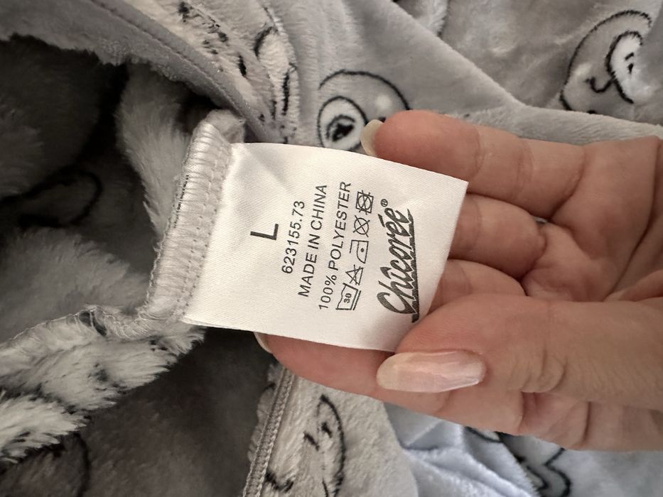 Кігурумі сіре у ведмедики розмір L (165-175см)