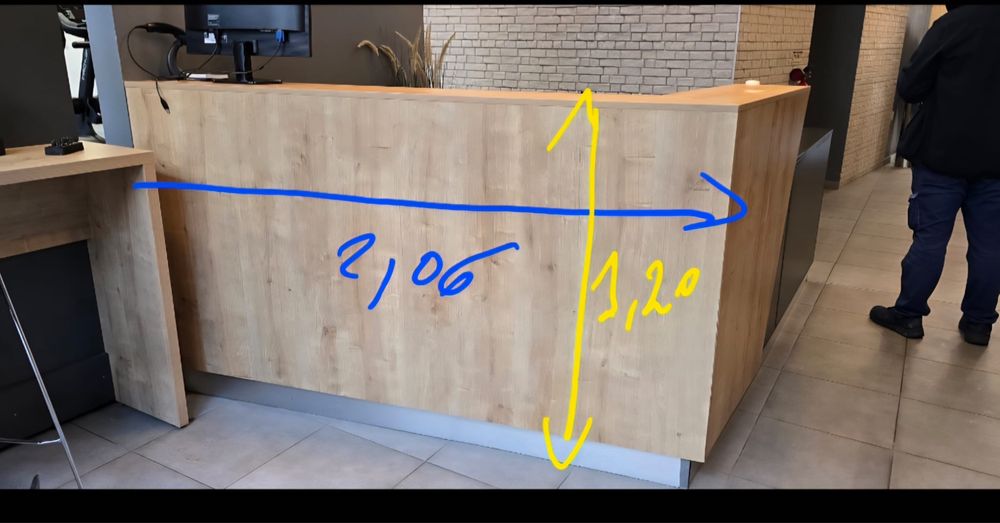 Balcão para receção